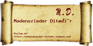 Madenszieder Ditmár névjegykártya